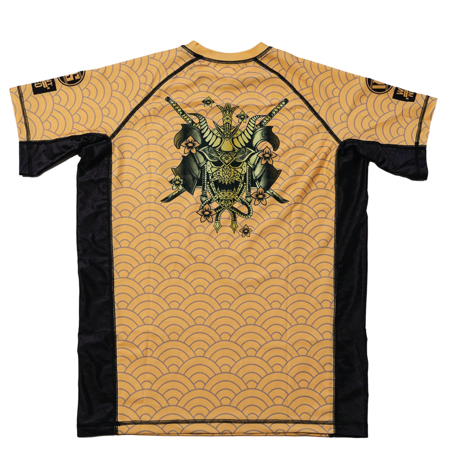 WANT VS NEED SHORT SLEEVE RASHGUARD - YELLOW-GOLD