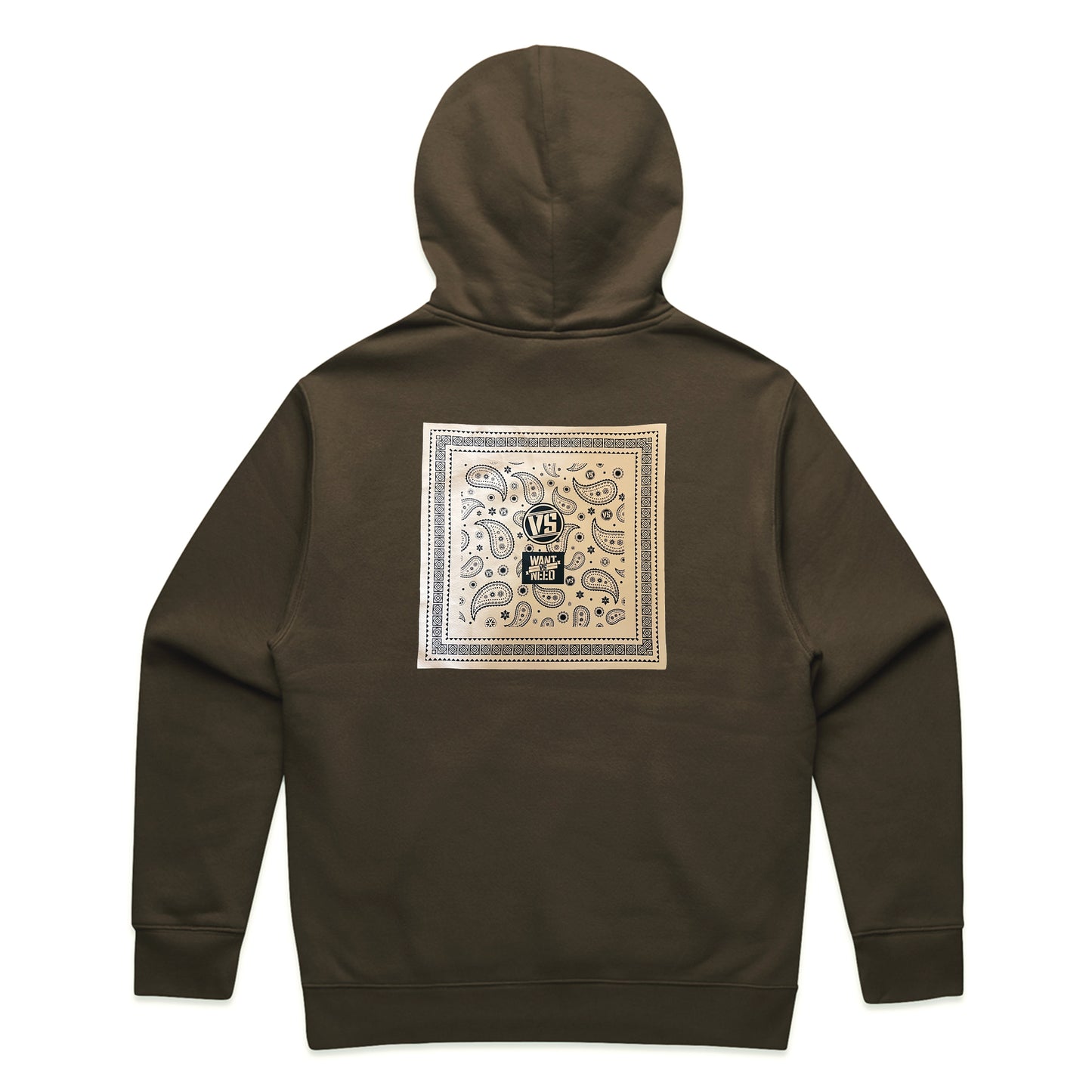 ADULT BOXED OUT PAISLEY PULLOVER HOODIE - DESERT