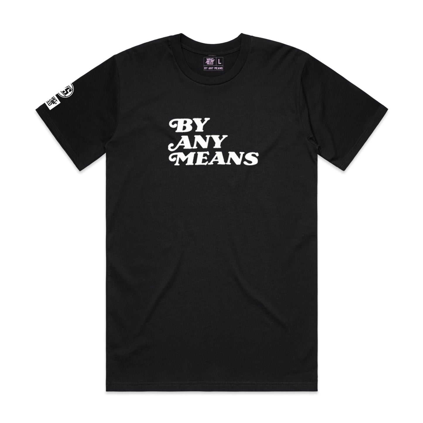 ADULT BY ANY MEANS PUFF TEE - BLACK